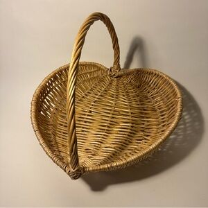 Vintage Heart-Shaped Buttock Basket - Fruit, Egg, or Gathering Basket